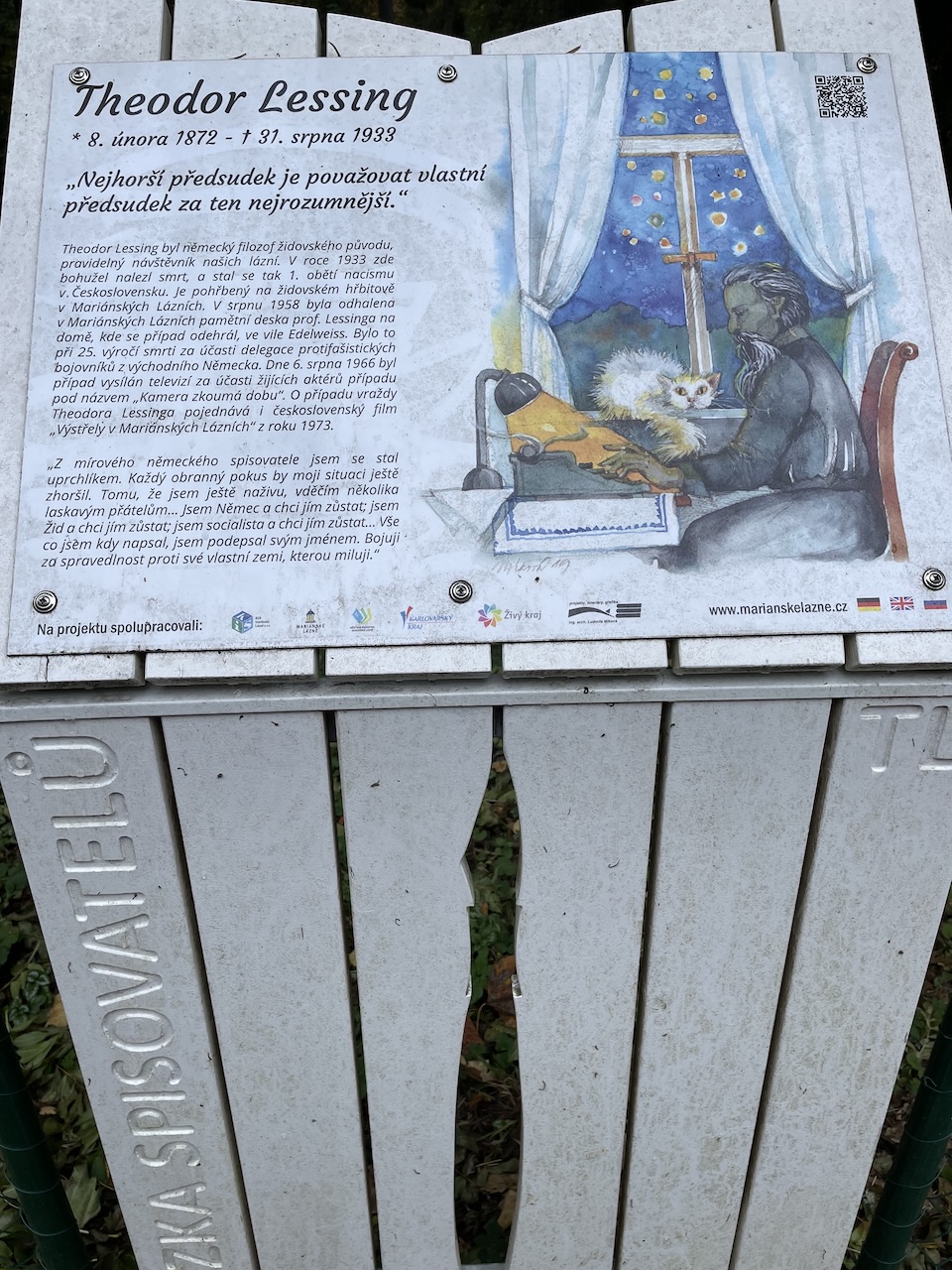 Signage at Lessing Murder Site